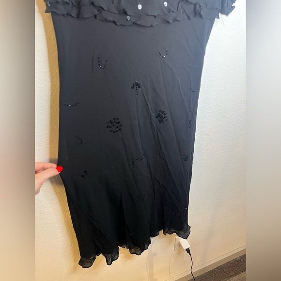 Vintage Lapis Black Sheath Cocktail Dress - Picture 3 of 7